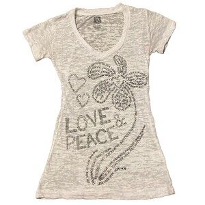 Love and Peace Graphic Tee Size Small